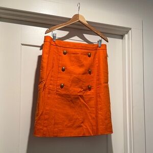 J. Crew Vibrant Orange Pencil Skirt